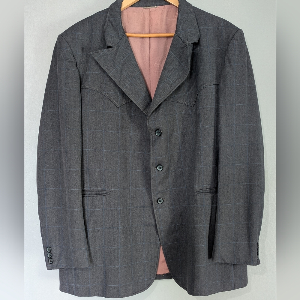 RJ Welsh LTD Classic Western Charcoal Blazer Men's